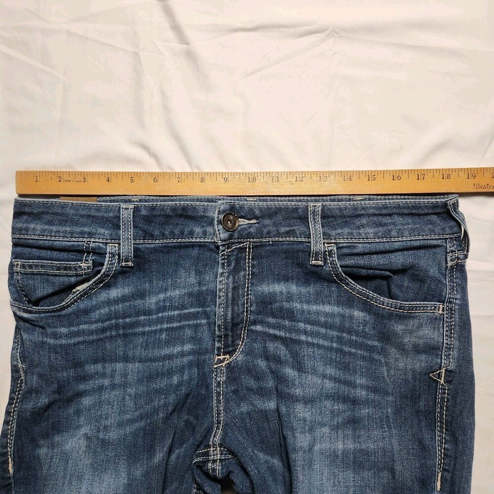 Ariat Womens 33R Natalia Wide Leg Denim Trouser Frayed Hem Jeans - Picture 9 of 13